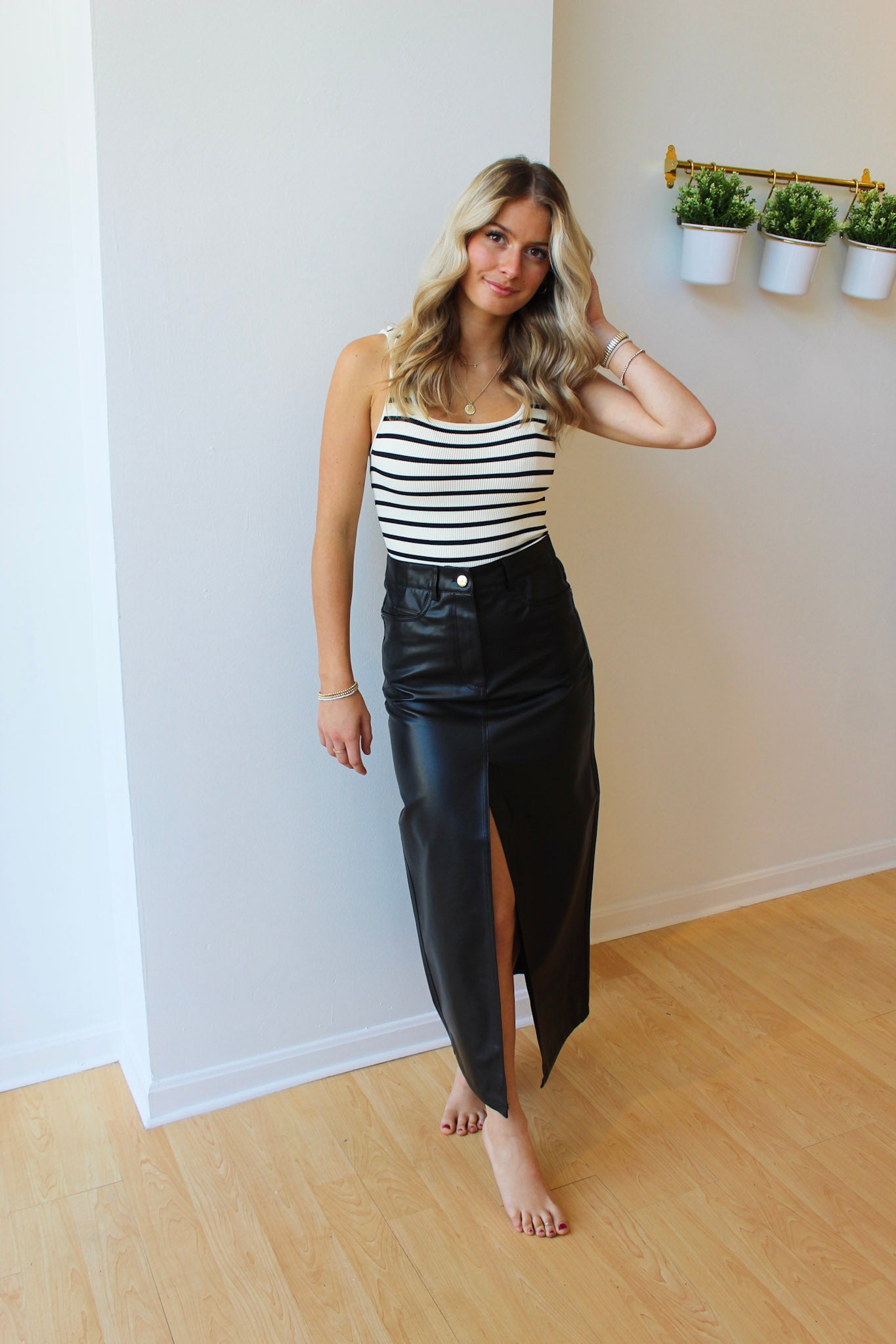 Adison Leather Skirt