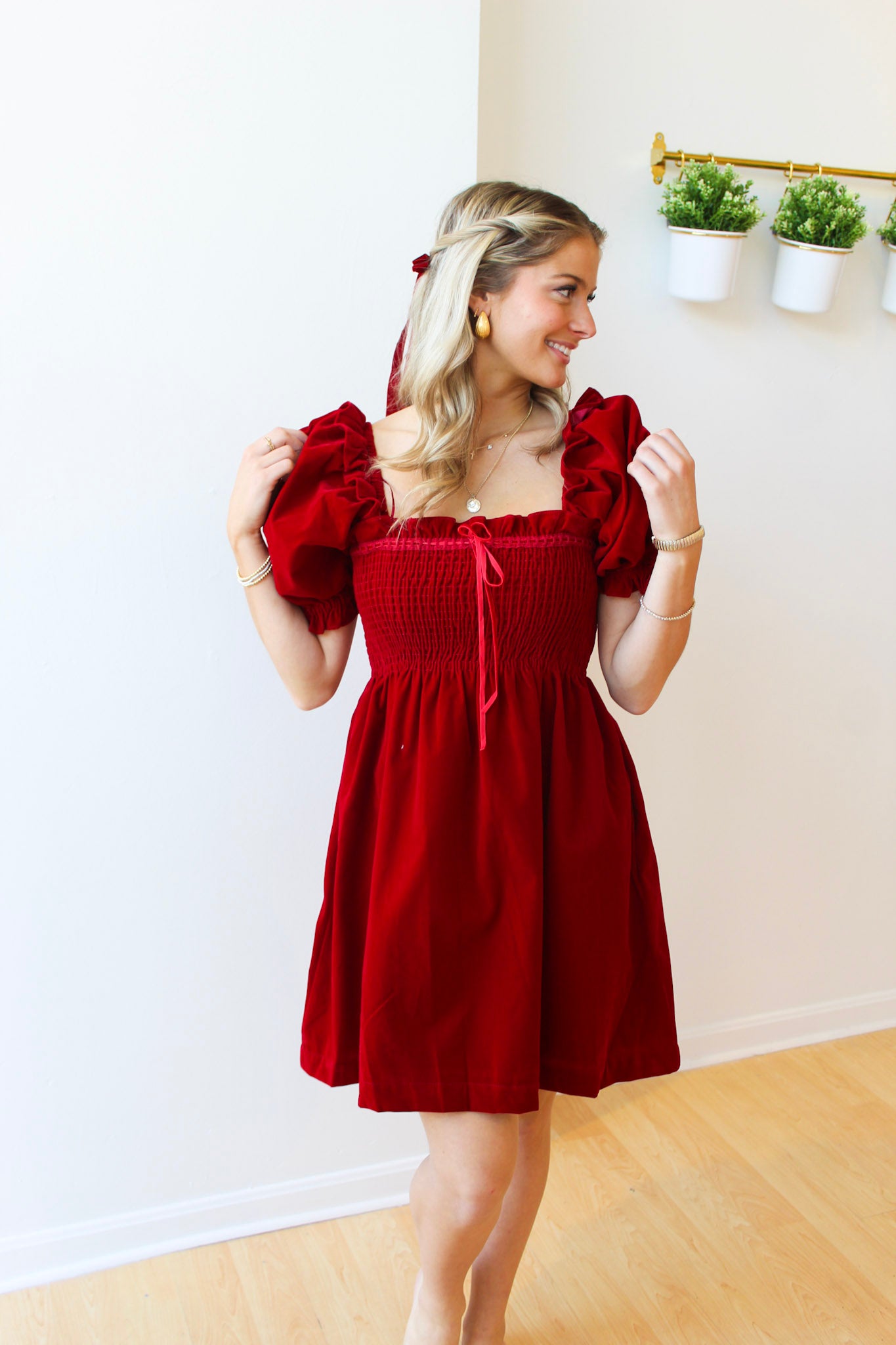 Vincent Velvet Babydoll Dress