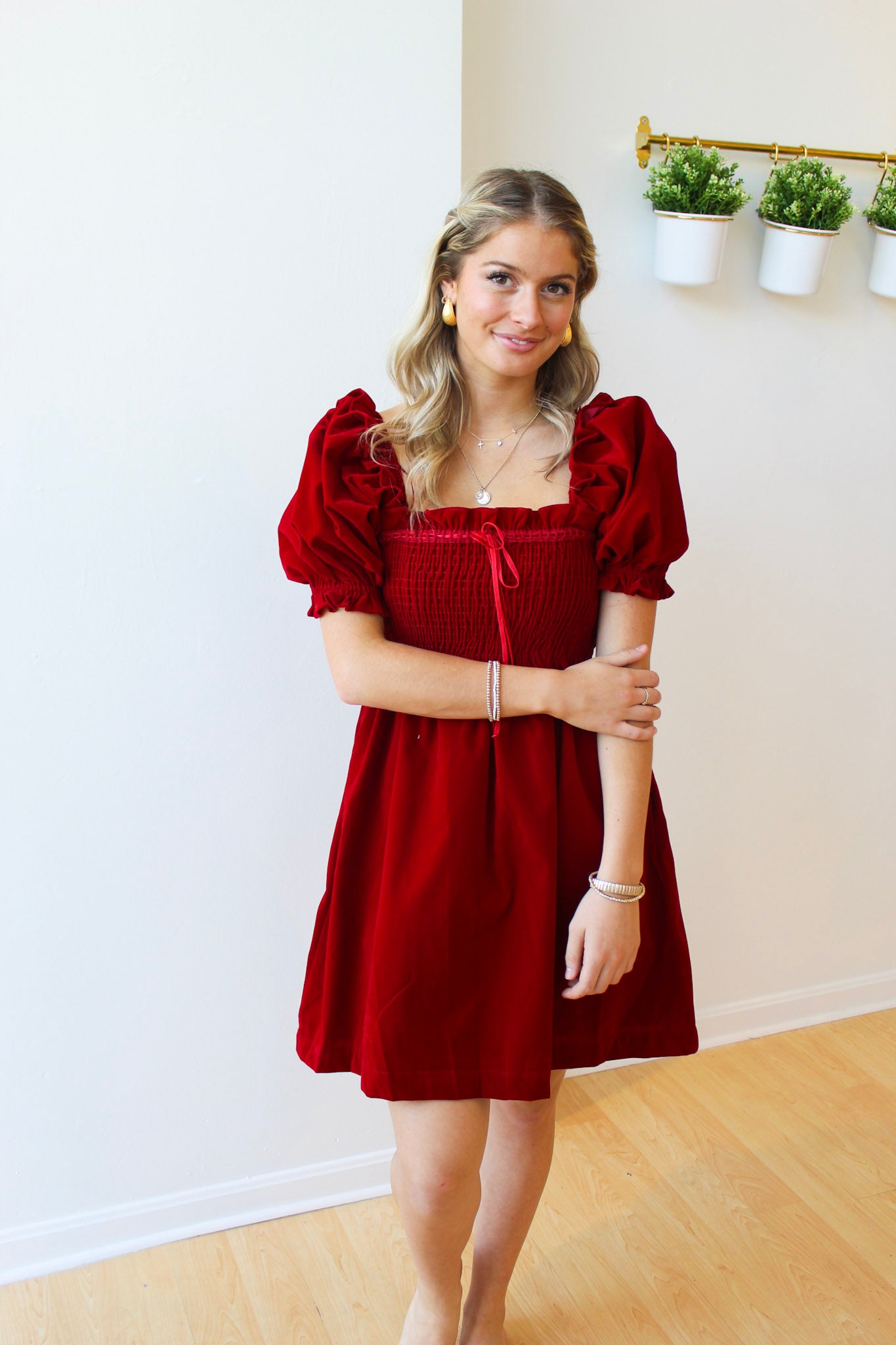 Vincent Velvet Babydoll Dress