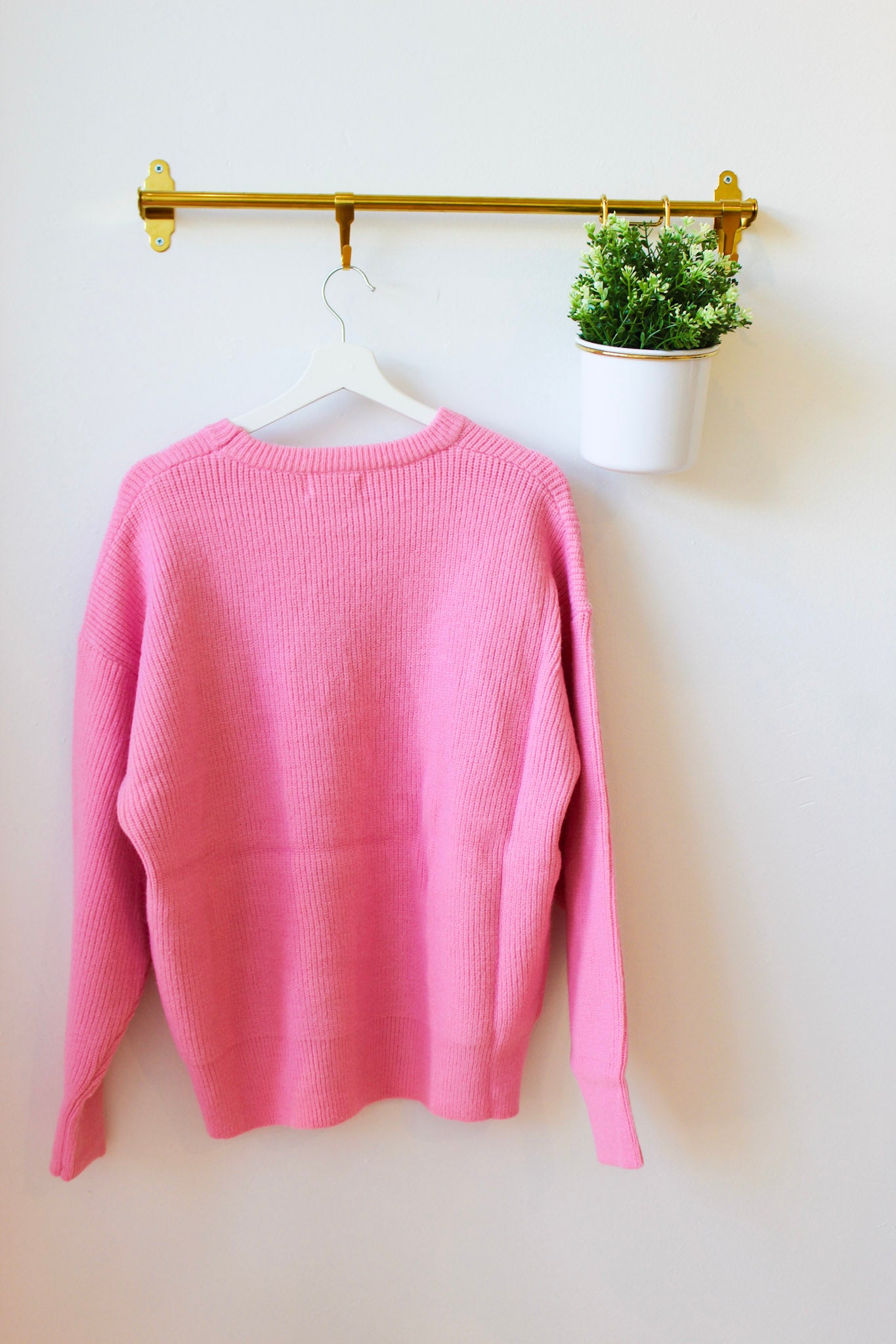 Bubblegum Candy Cane Sweater