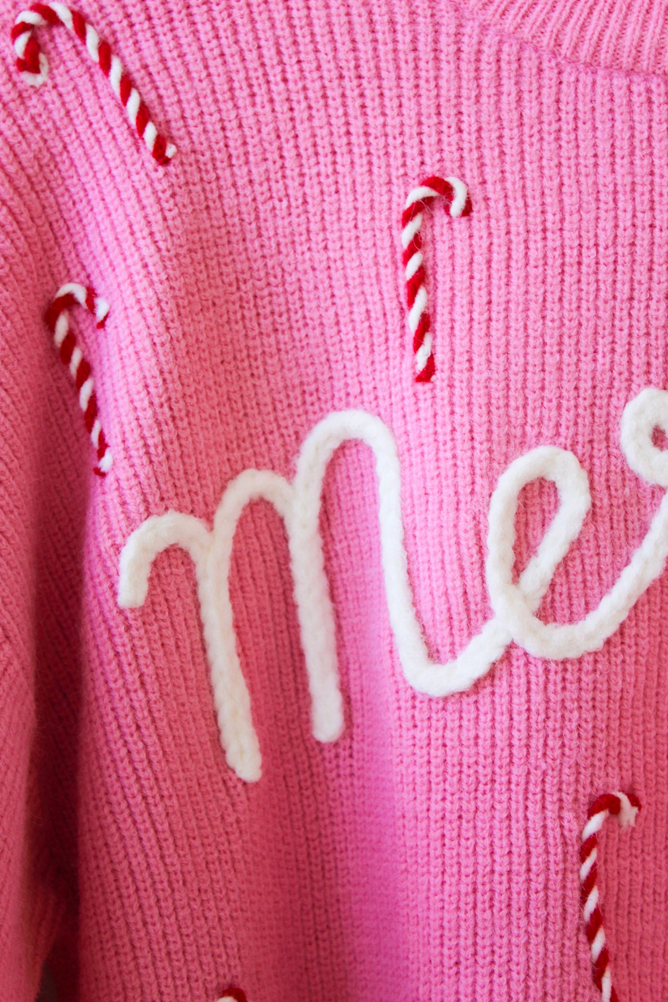 Bubblegum Candy Cane Sweater