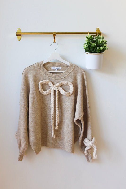 Latte Bow Sweater