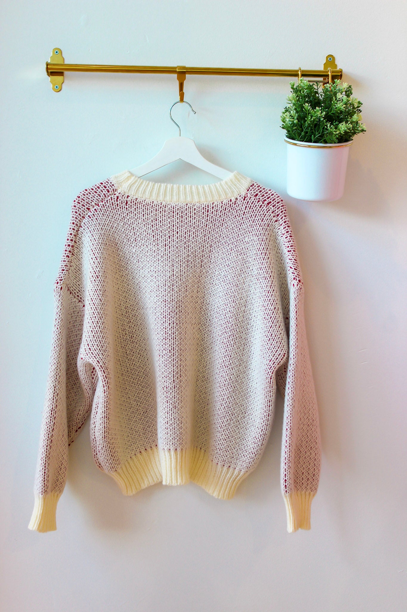 Raspberry Cheesecake Bow Sweater