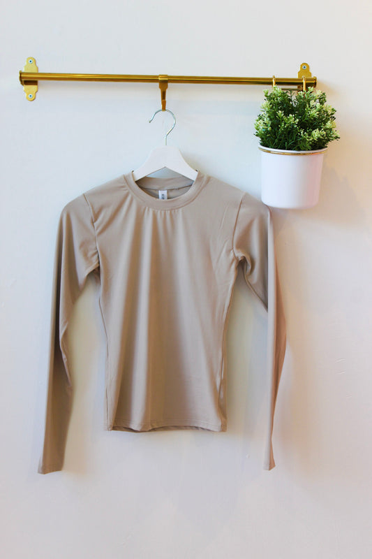 Taupe Long Sleeve Tee