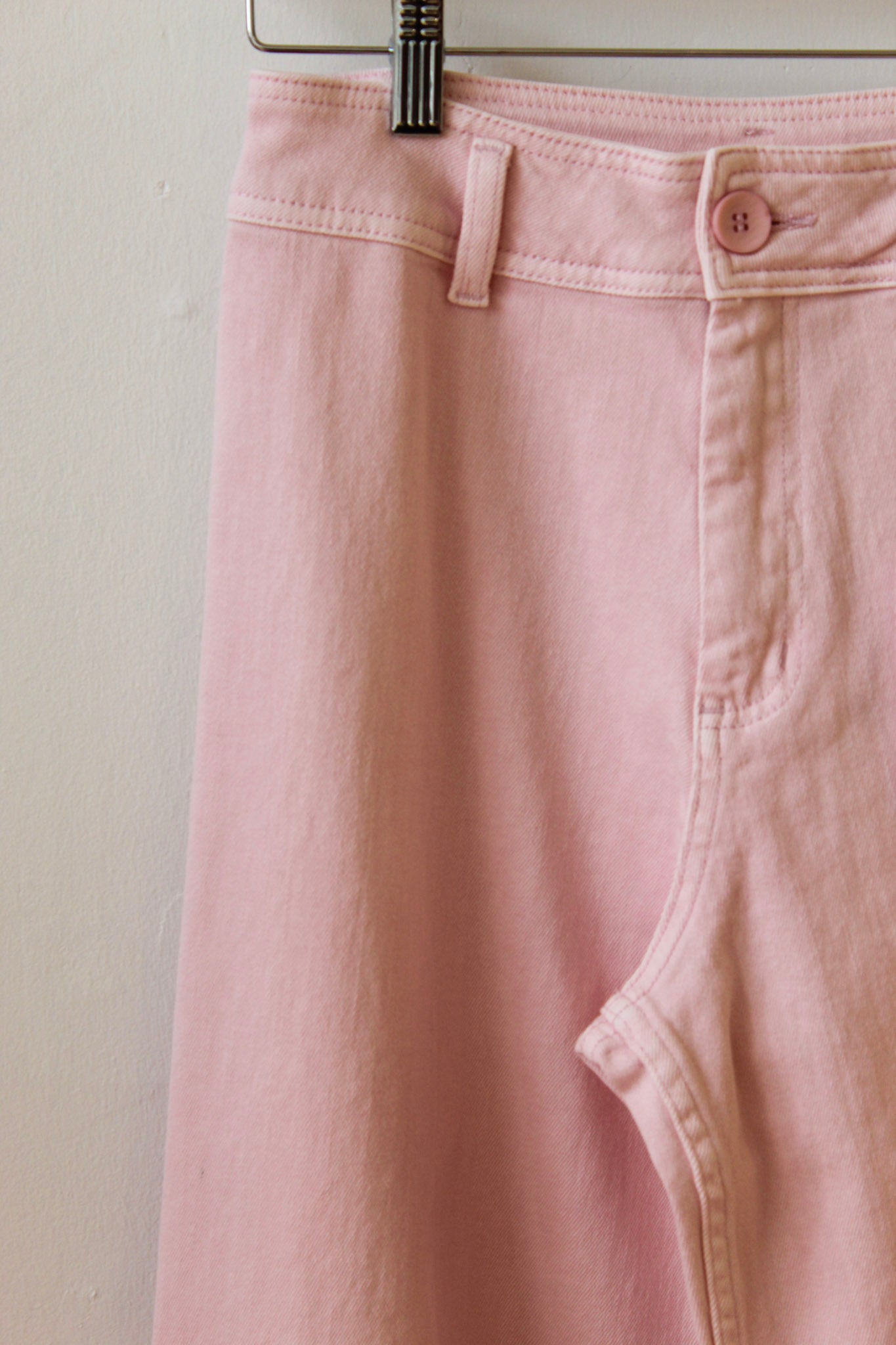 Wide Leg Denim Jeans -  Strawberry Milk