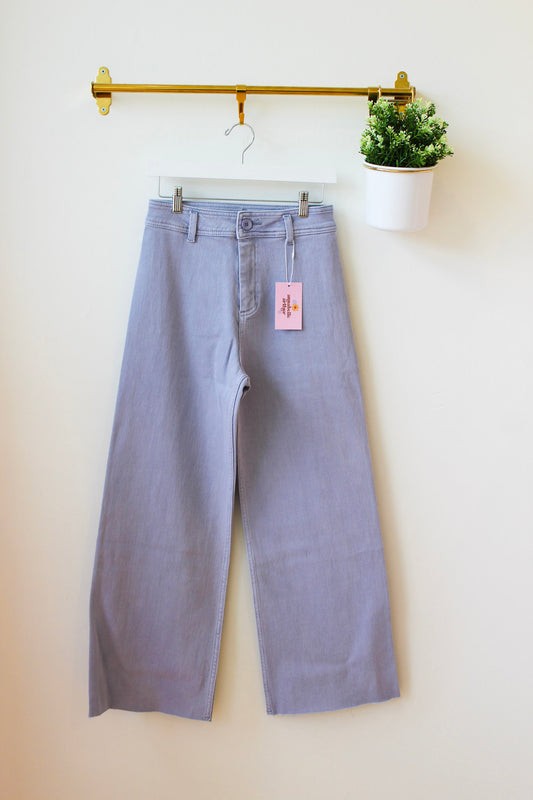 Wide Leg Denim Jeans - Lavender