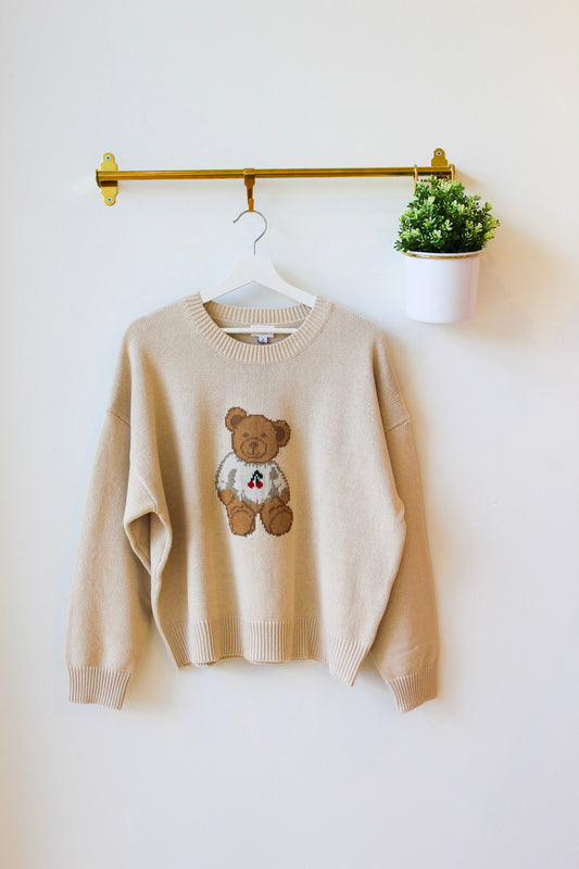 Cream Teddy Bear Sweater