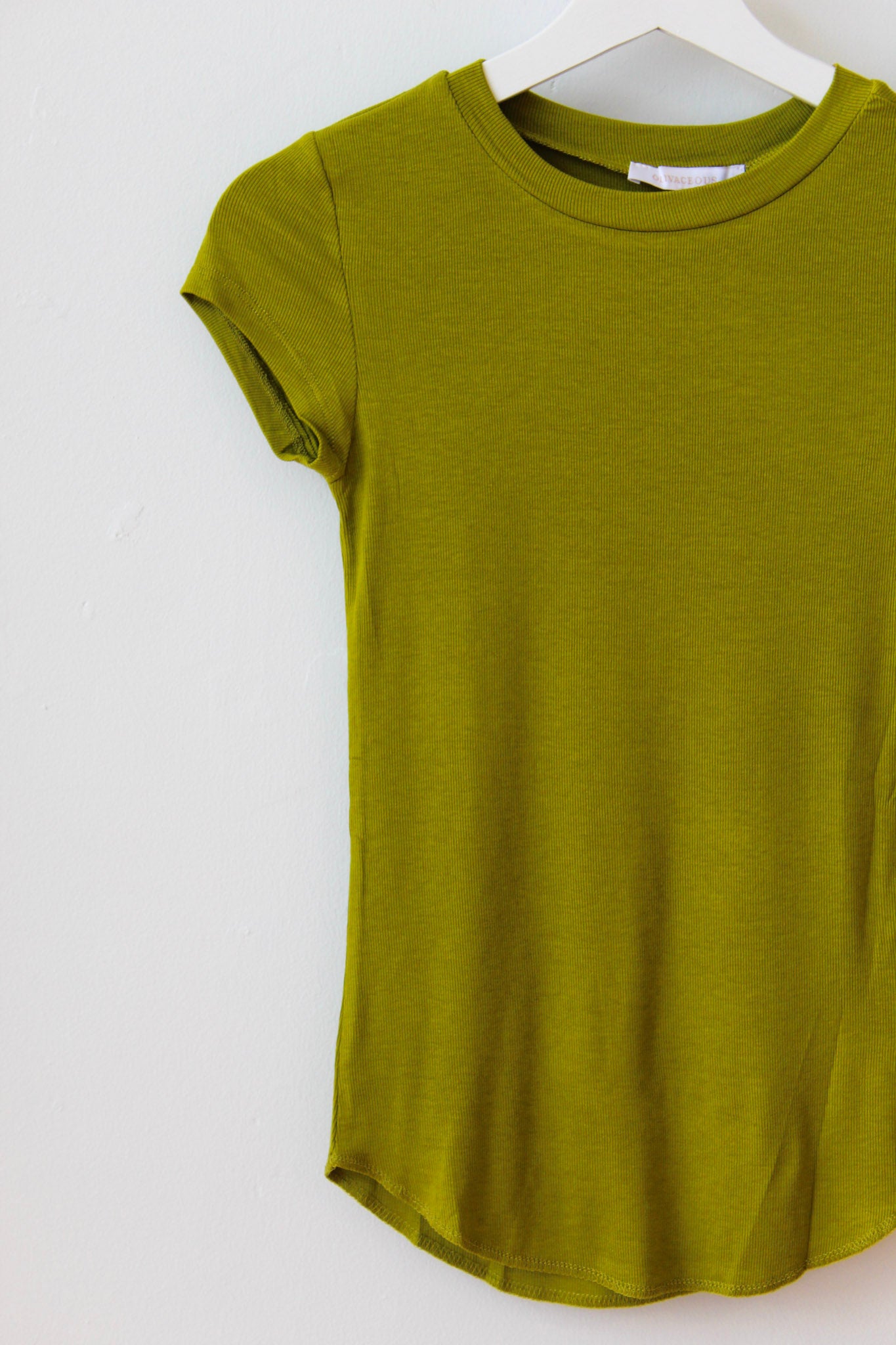 Ribbed Cap Sleeve Tee