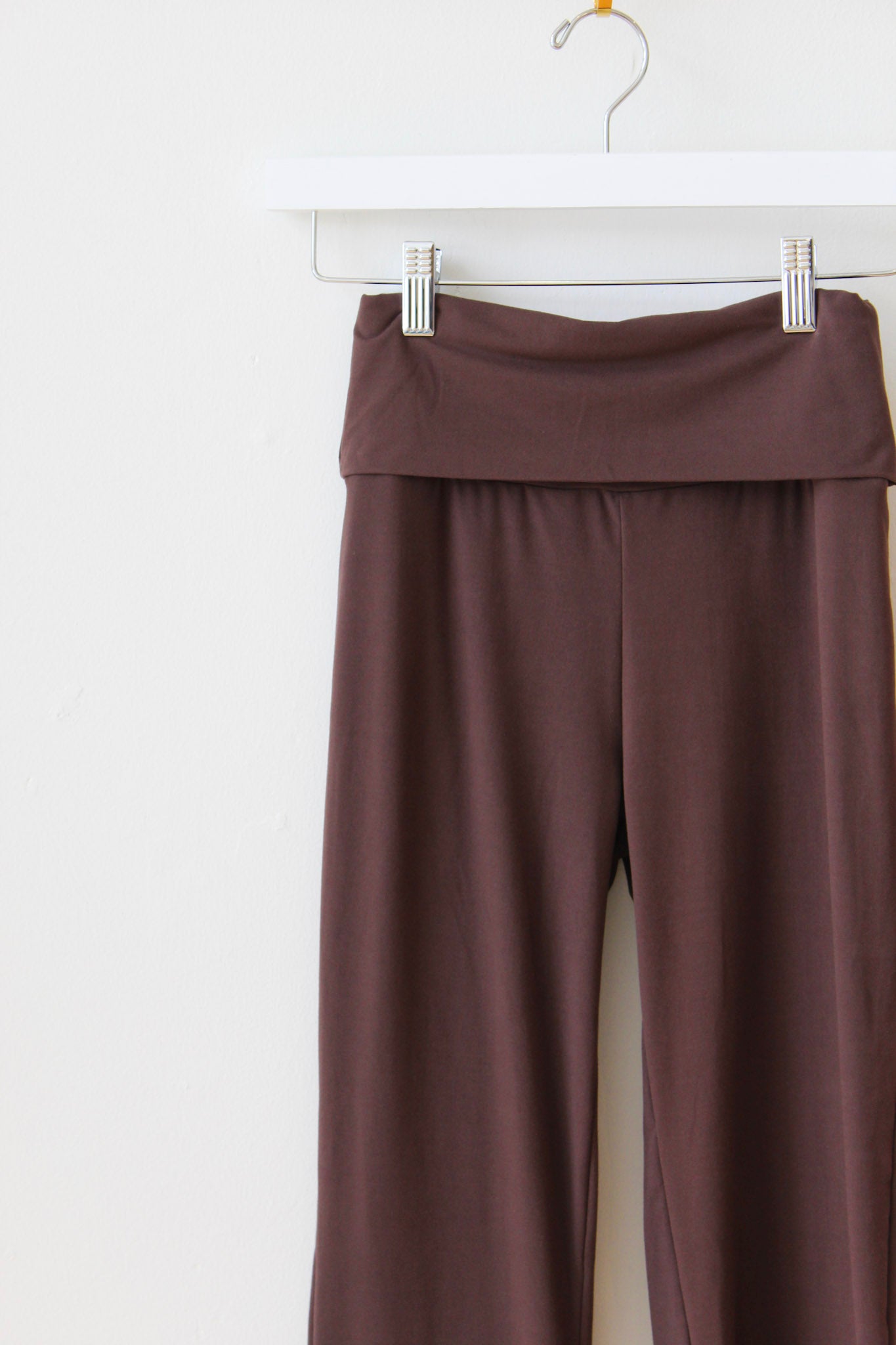 Chocolate Foldover Flare Pants