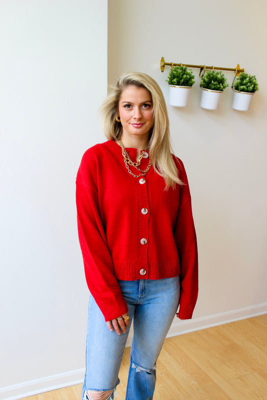Ruby Red Cardigan