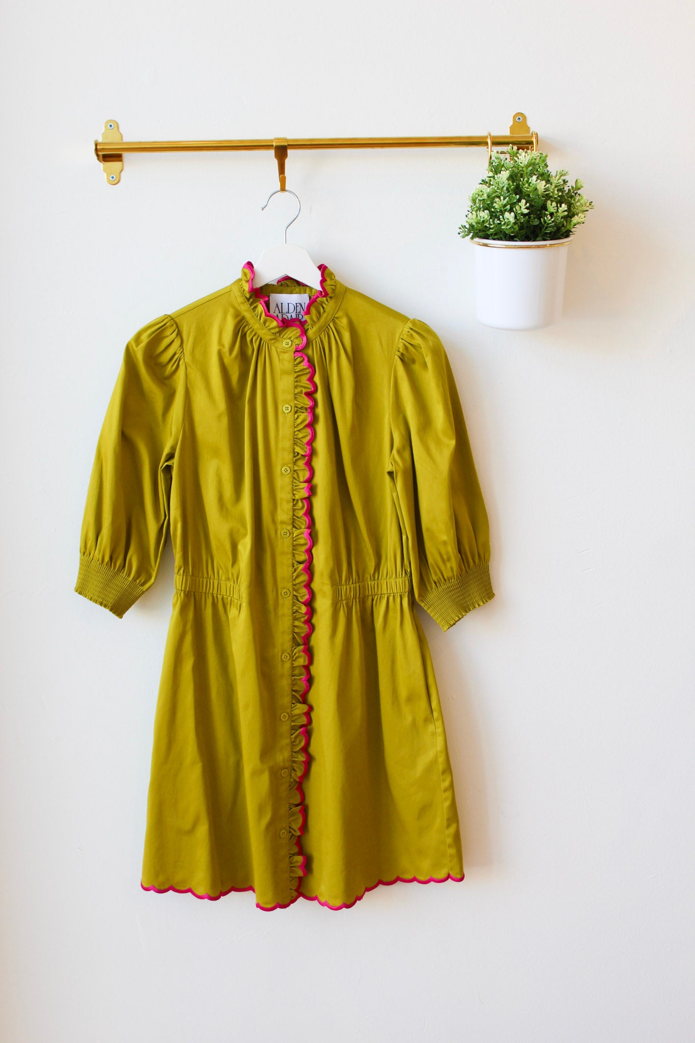 Audrey Chartreuse Dress