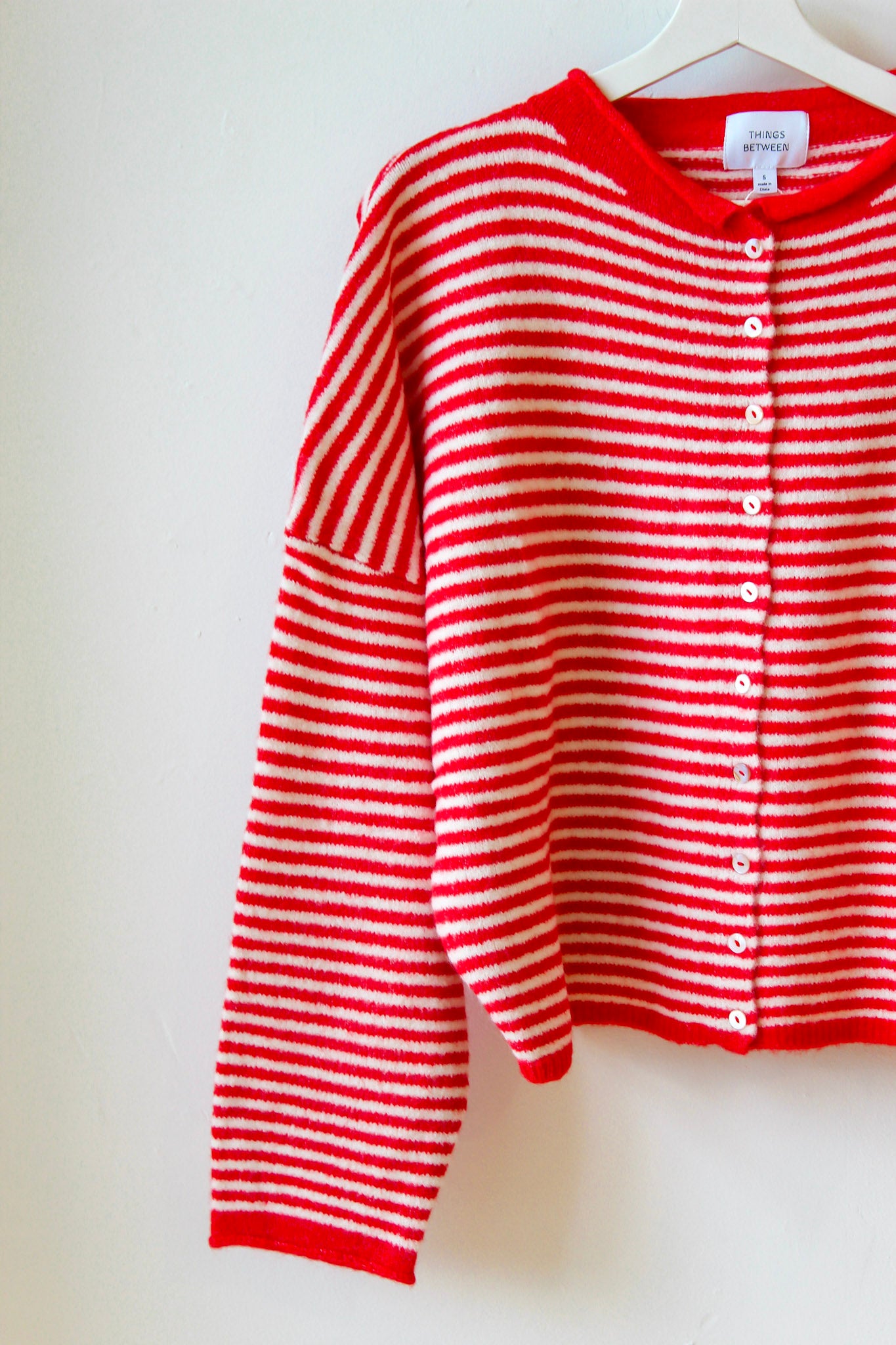 Red Striped Piper Cardigan