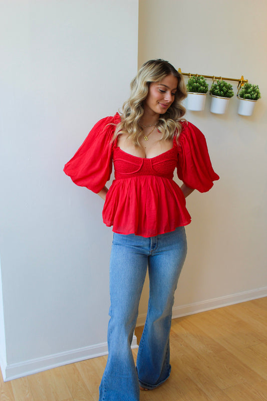 Red Lily Blouse