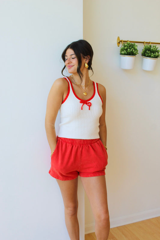 Scarlet Cotton Shorts