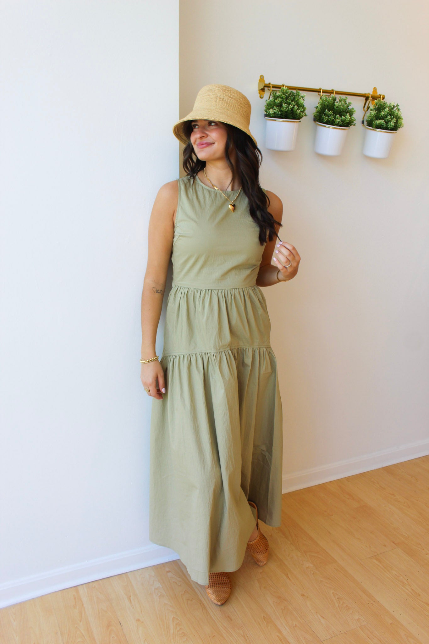 Colette Ruched Back Maxi Dress