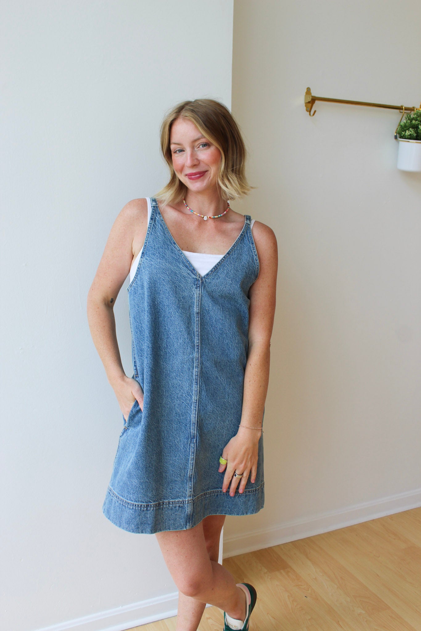 Pistola Tavi Pop Over Dress- Palms S