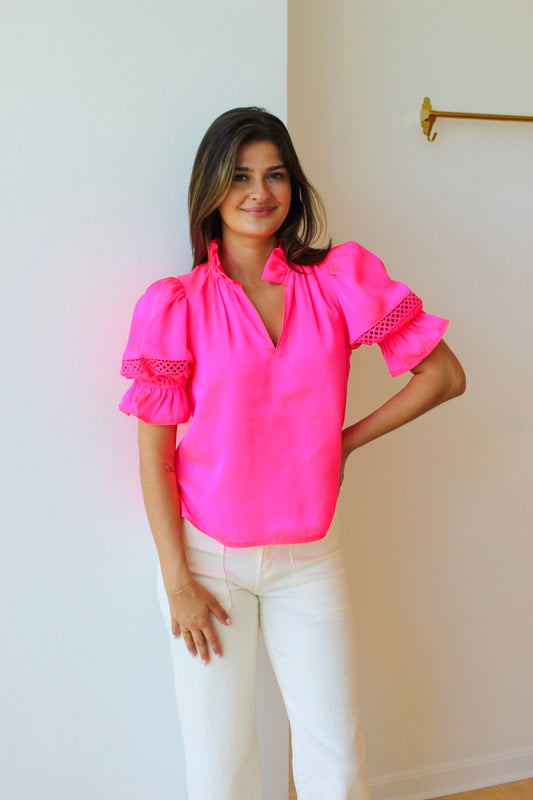 Lottie Top - Hot Pink