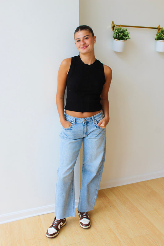 JBD Seamed Barrel Jeans - Light Denim