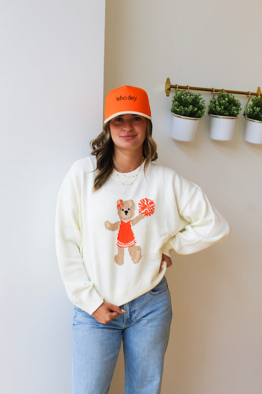 Orange Cheer Sweater