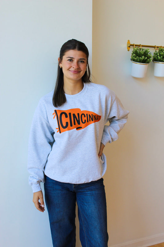 Cincinnati Pennant Crewneck