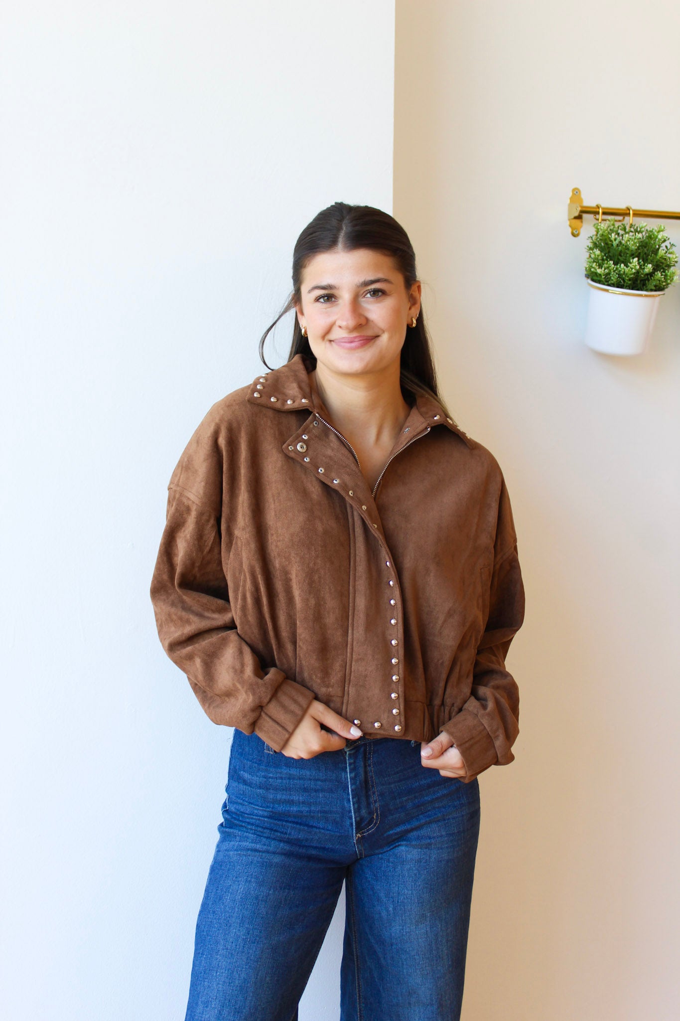 Fiona Studded Bomber Jacket