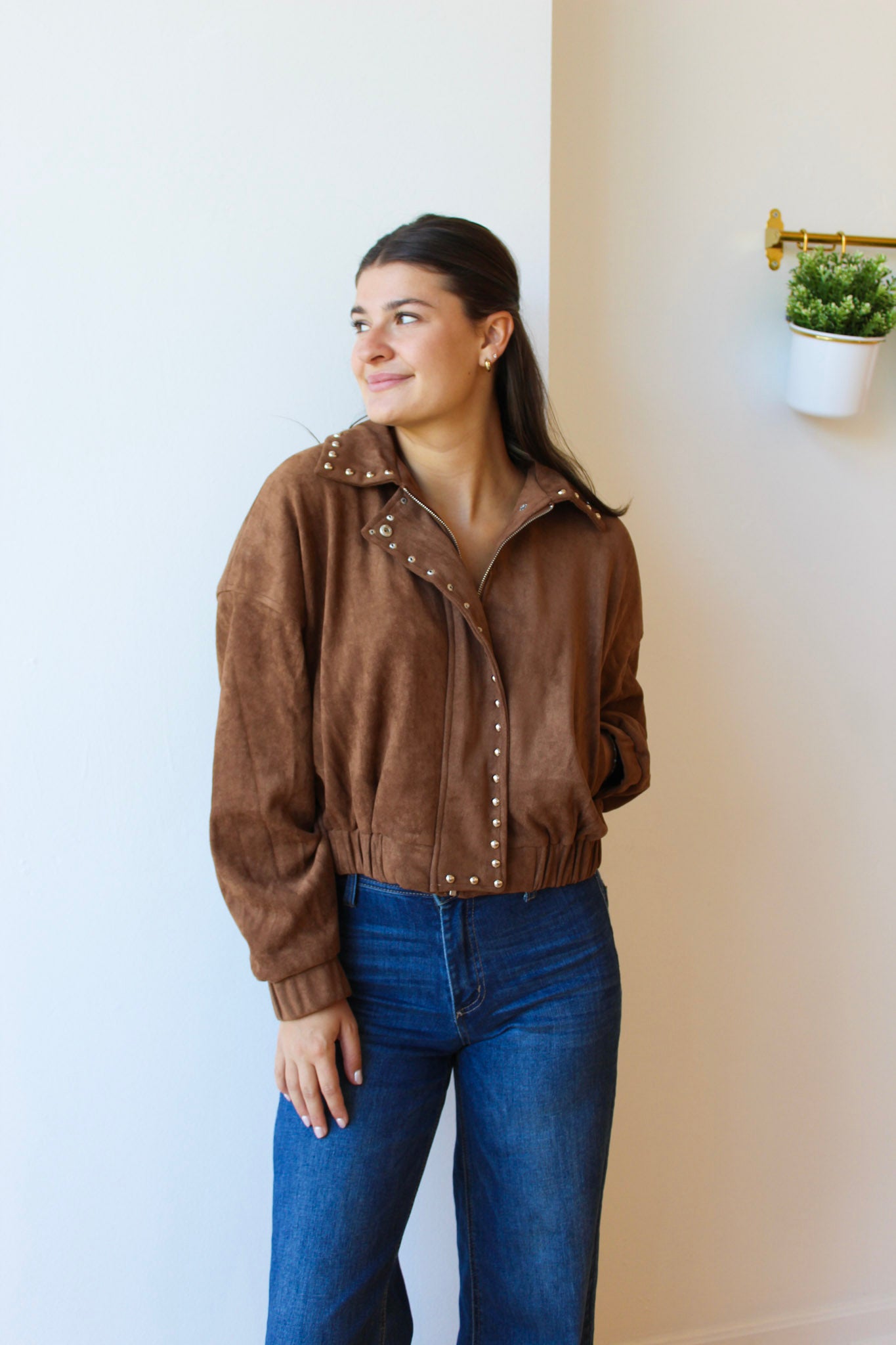 Fiona Studded Bomber Jacket