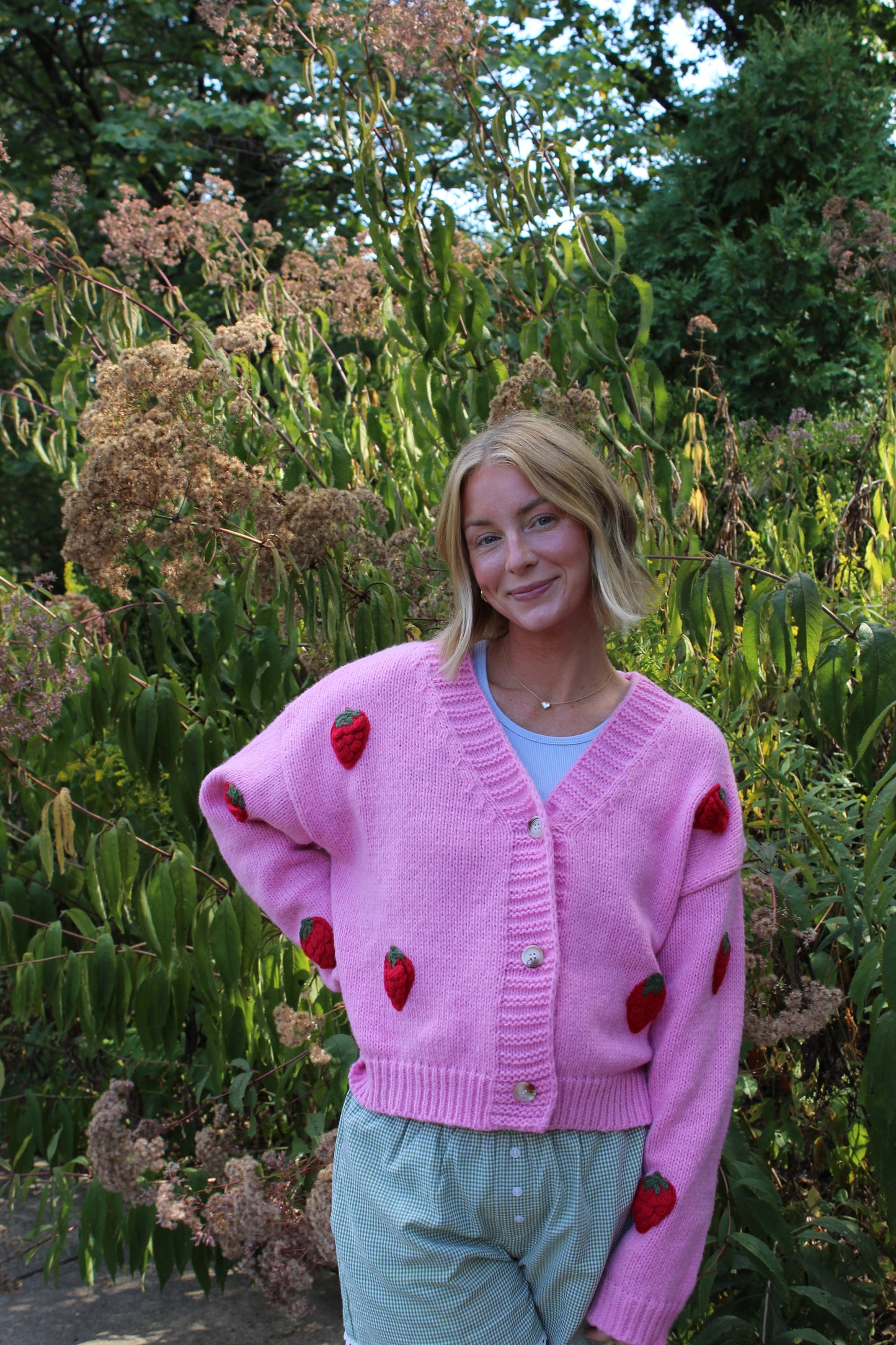Strawberry Knit Cardigan