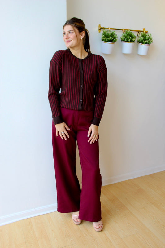 Alex Pants - Burgundy