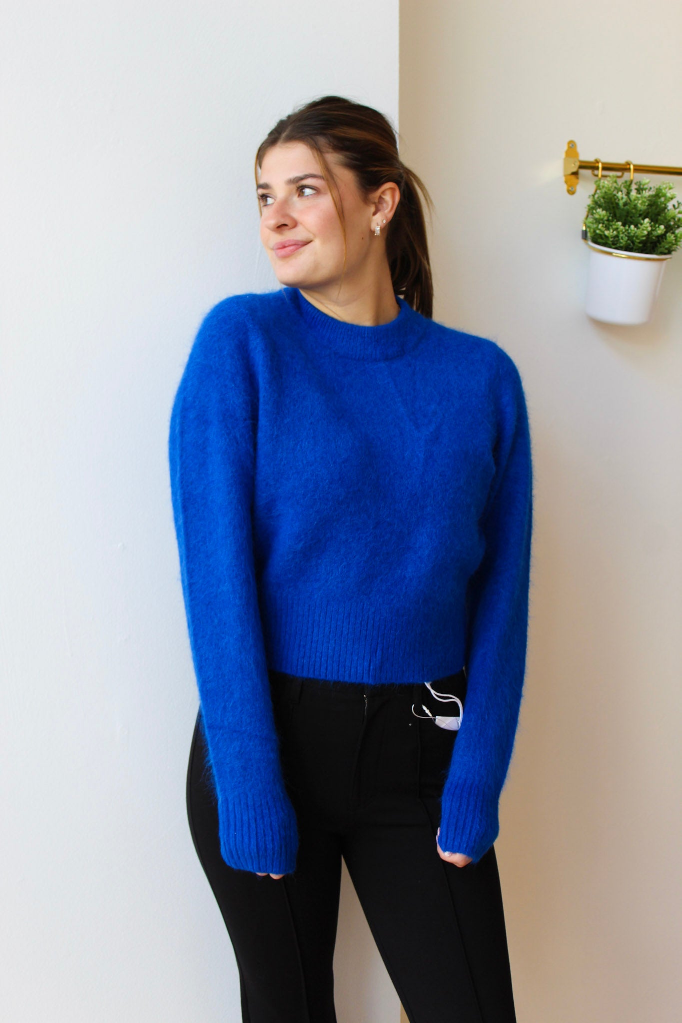 Pistola Sara Shrunken Crewneck Sweater