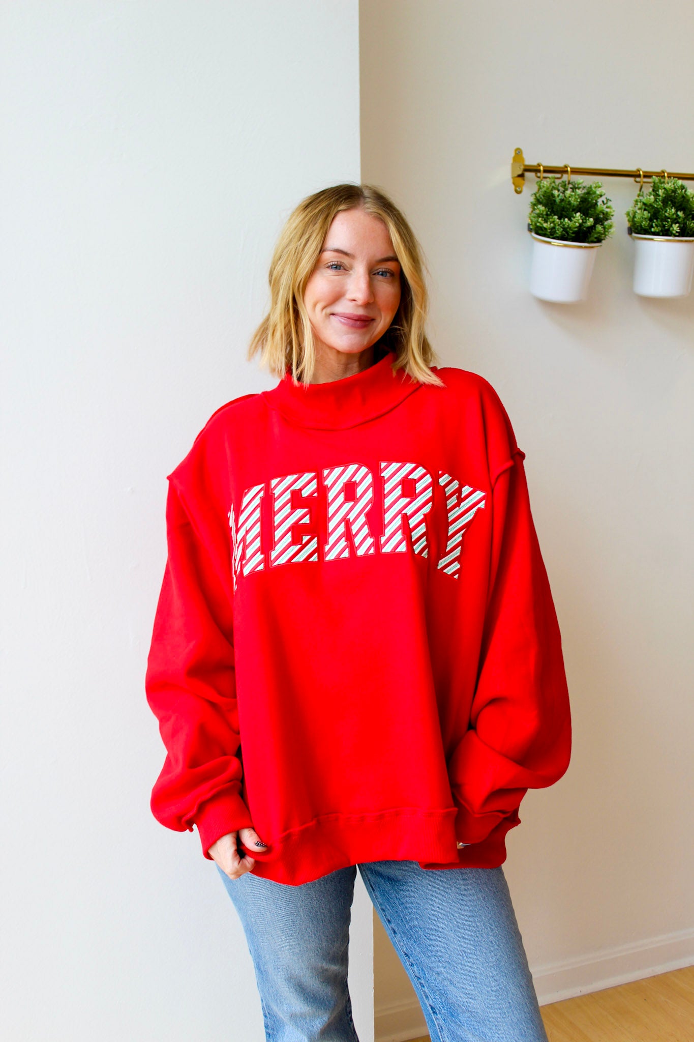 Merry Mockneck Sweatshirt