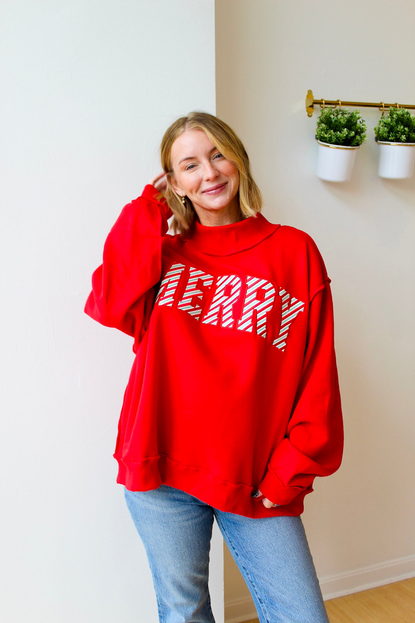 Merry Mockneck Sweatshirt