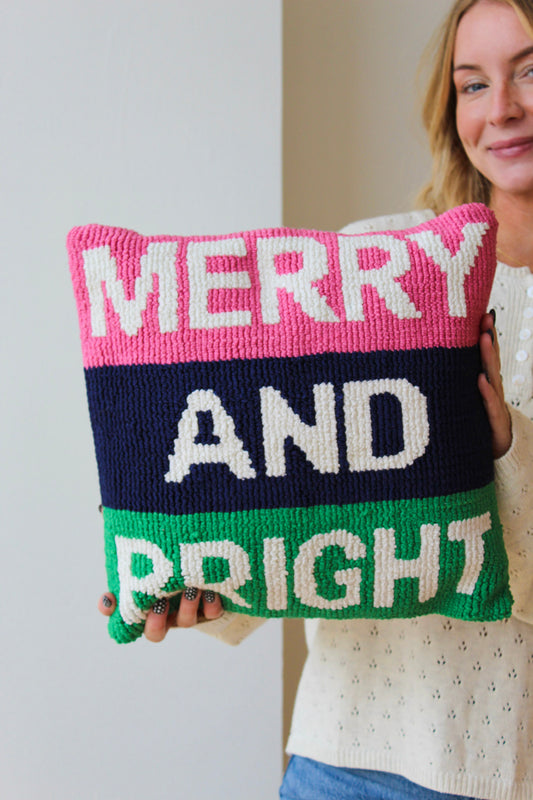 Merry and Bright Tufted Pillow