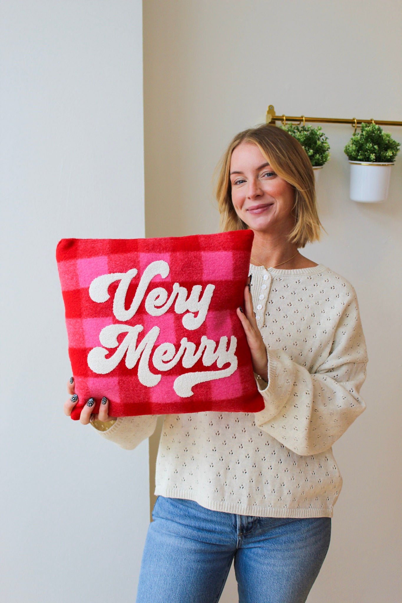 Very Merry Tufted Pillow