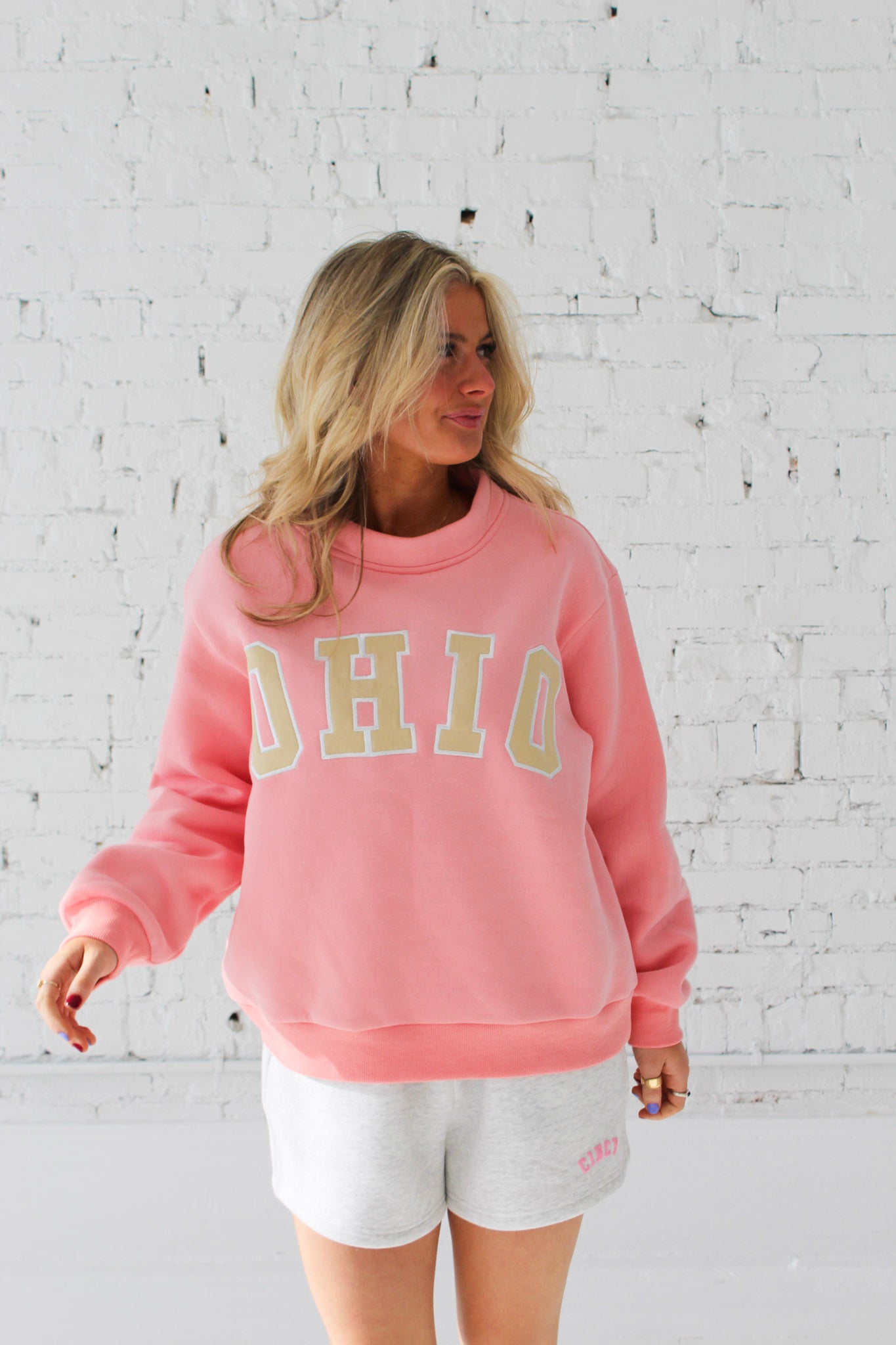 OHIO Mockneck - Pink/Tan