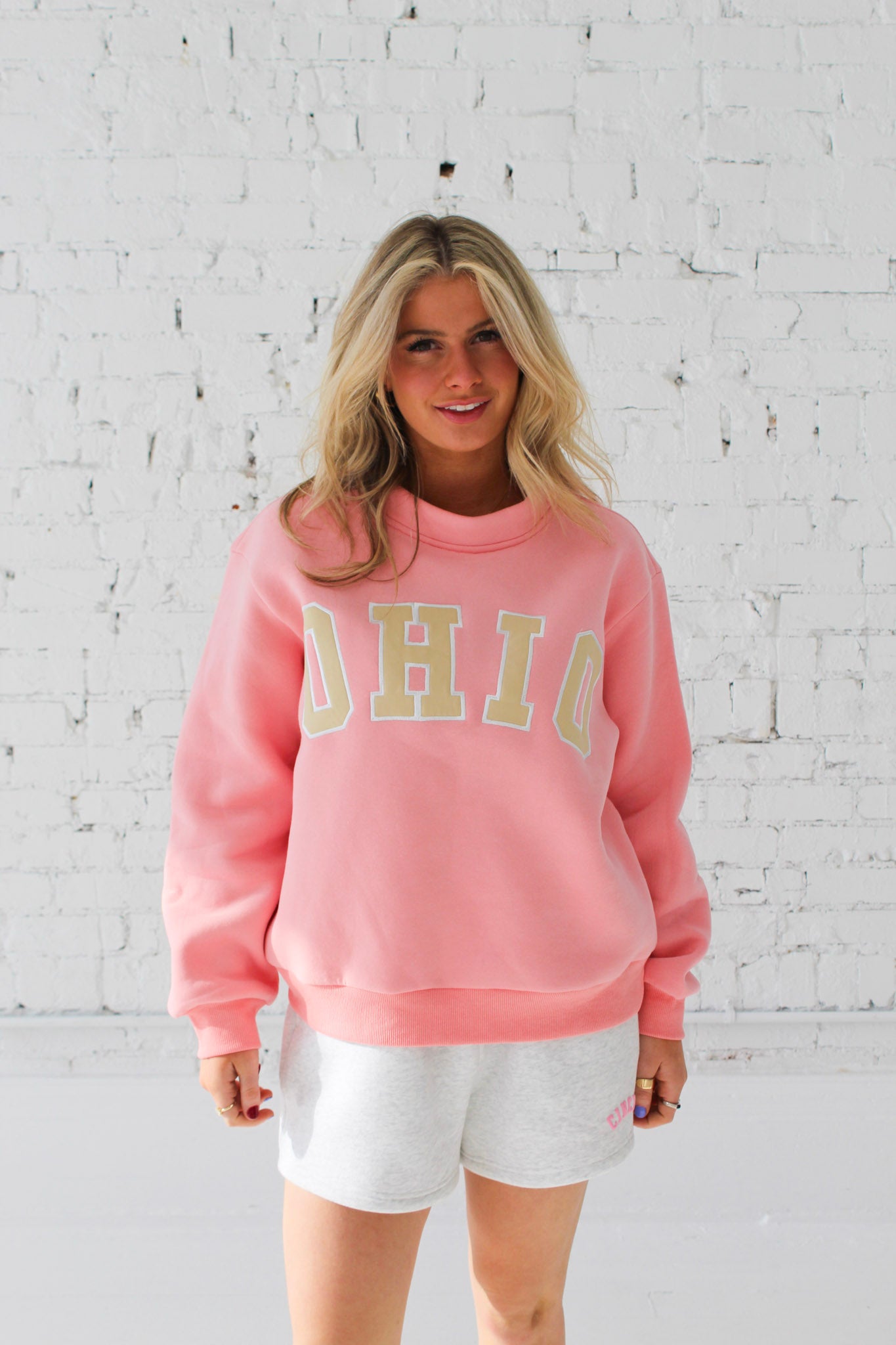 OHIO Mockneck - Pink/Tan