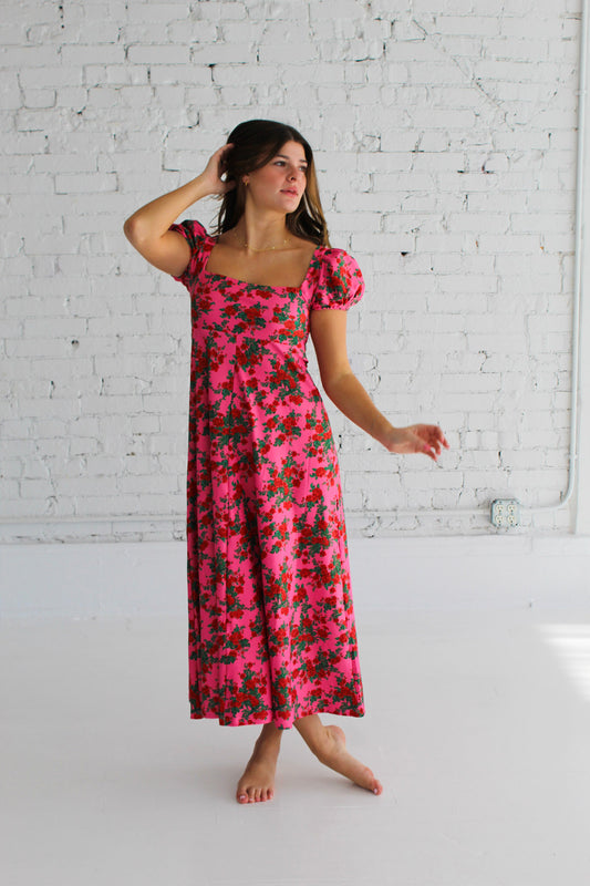 Rosalie Dress - Shrub Rose