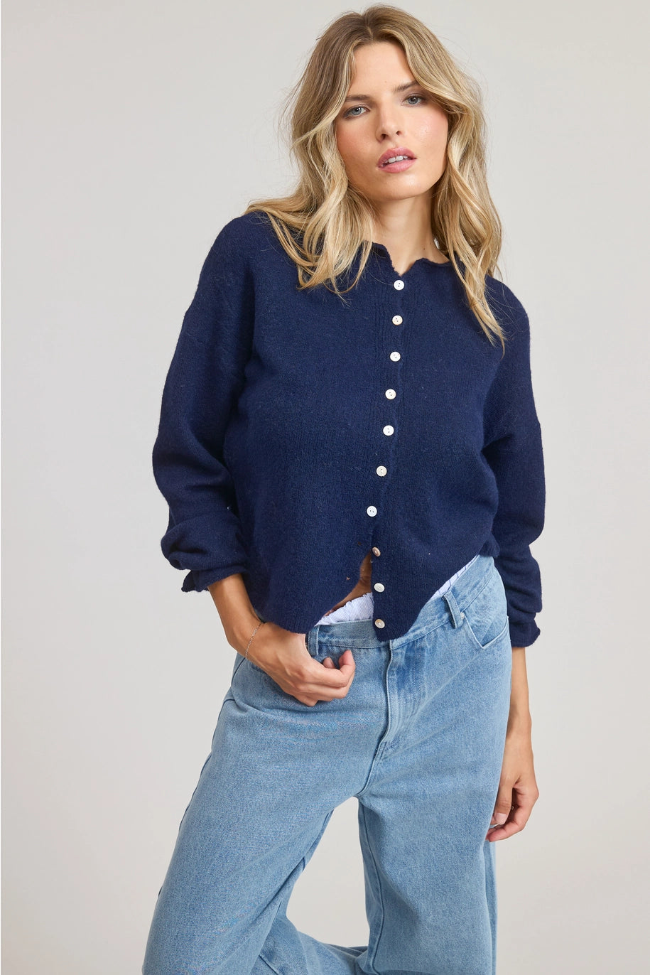 Navy Piper Cardigan