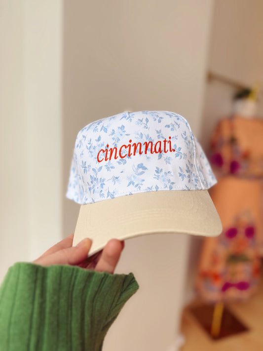 Floral Embroidery Cincinnati Cap