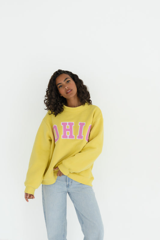 Ohio Mockneck - Yellow/Pink