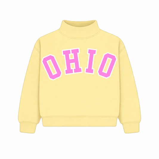 OHIO Mockneck - Soft Yellow/Pink