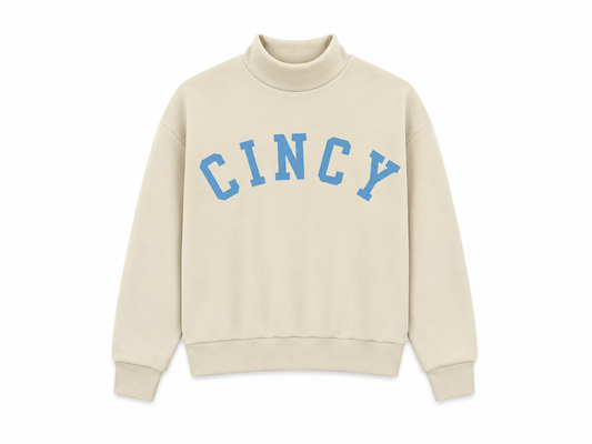 Cincy Mockneck - Seashell/Coastal Blue (PREORDER)