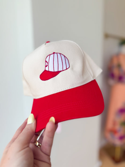 Vintage Reds Embroidered Cap
