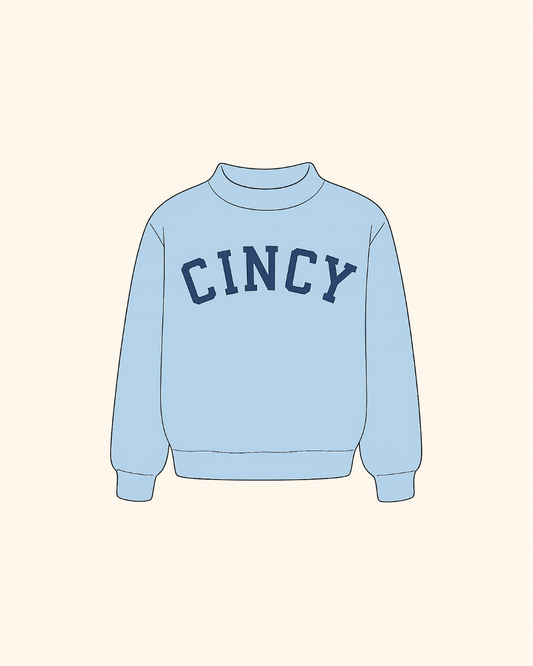 AAB Exclusive Mockneck - Baby Blue/Navy Blue (PREORDER)