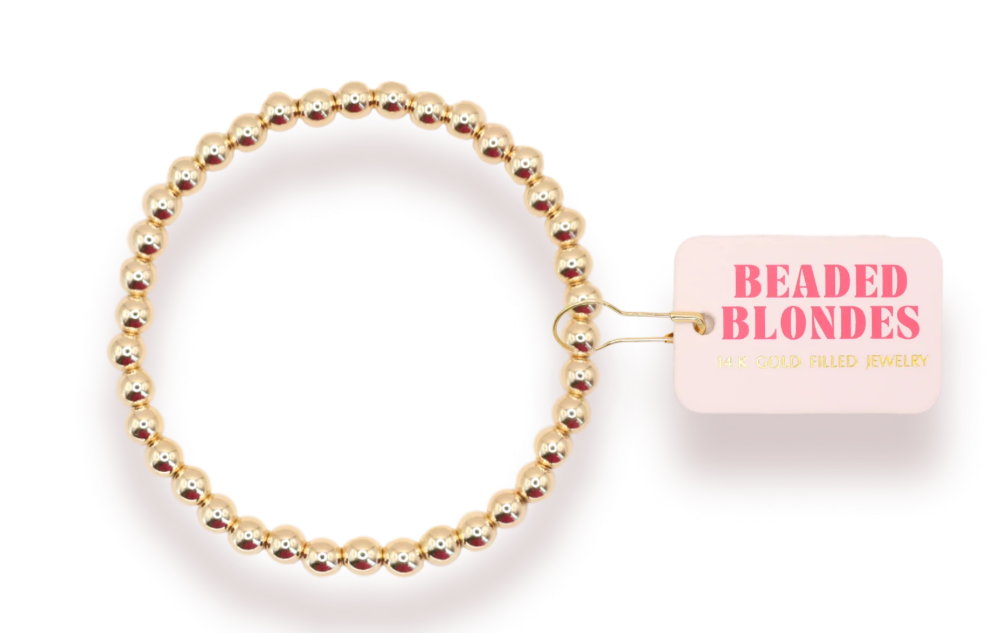 5mm Gold Beaded Bracelet