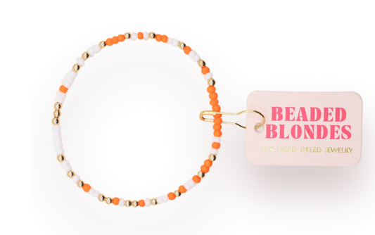 Orange + White Sprinkle Bracelet