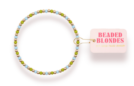 Lime Green + Powder Blue Demi Bracelet