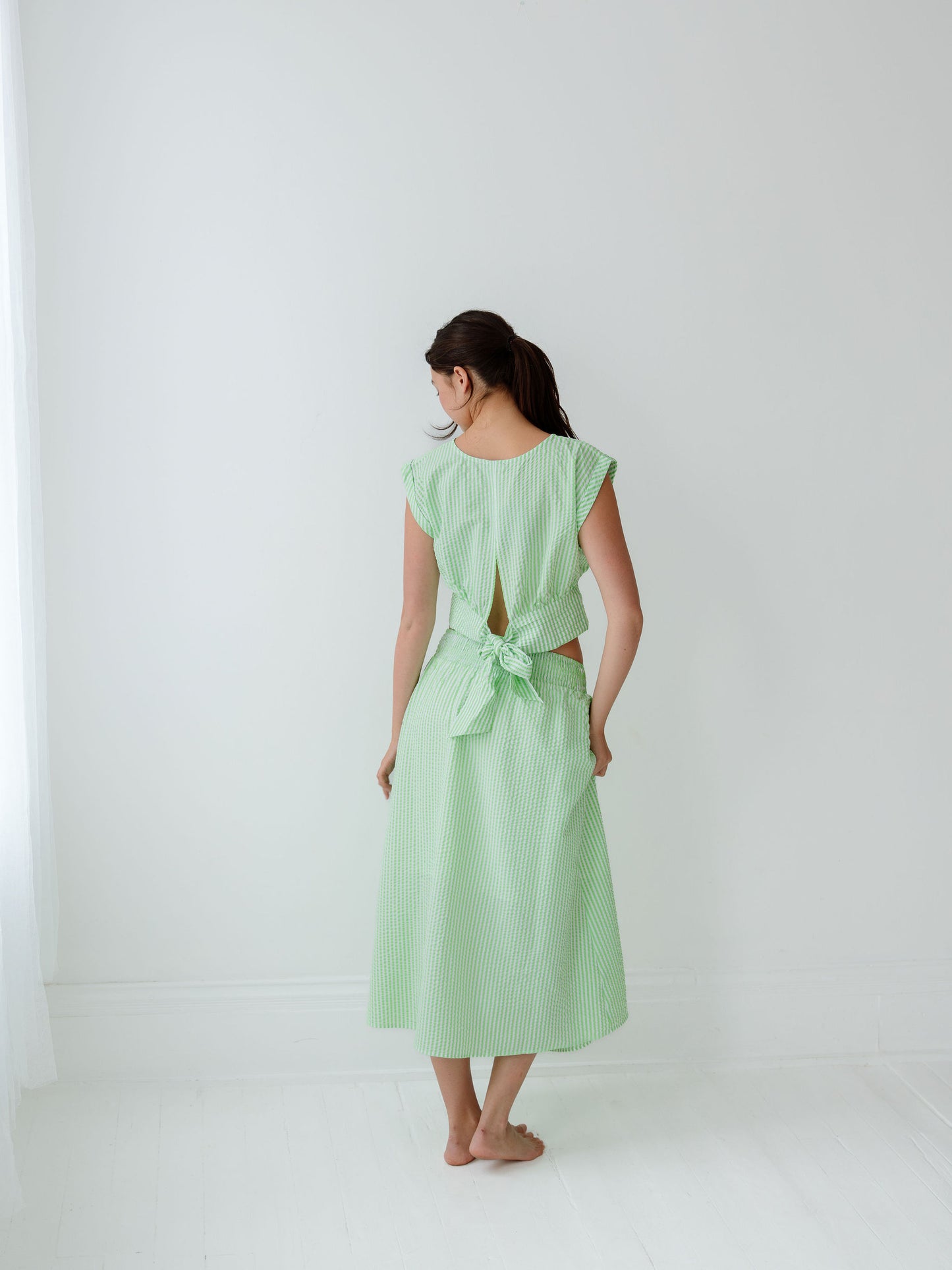Verde Stripe Skirt