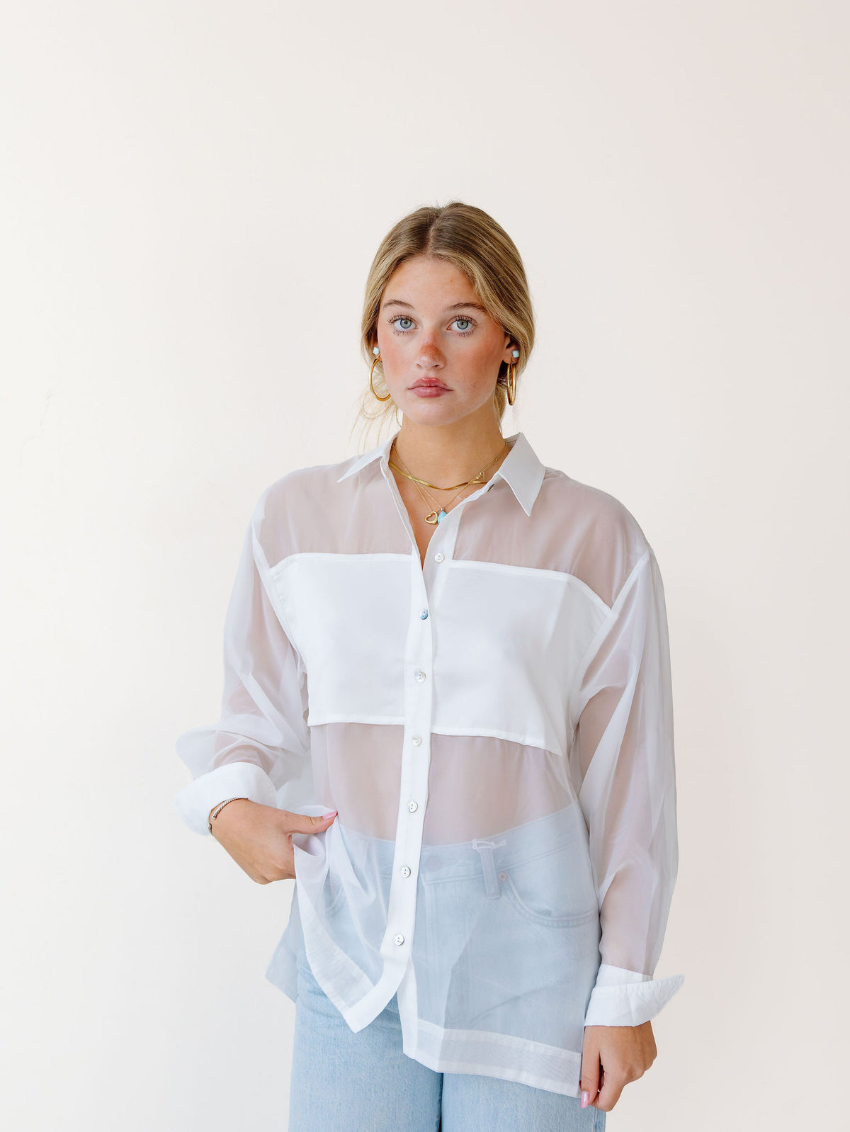 Grace Sheer Panel Top