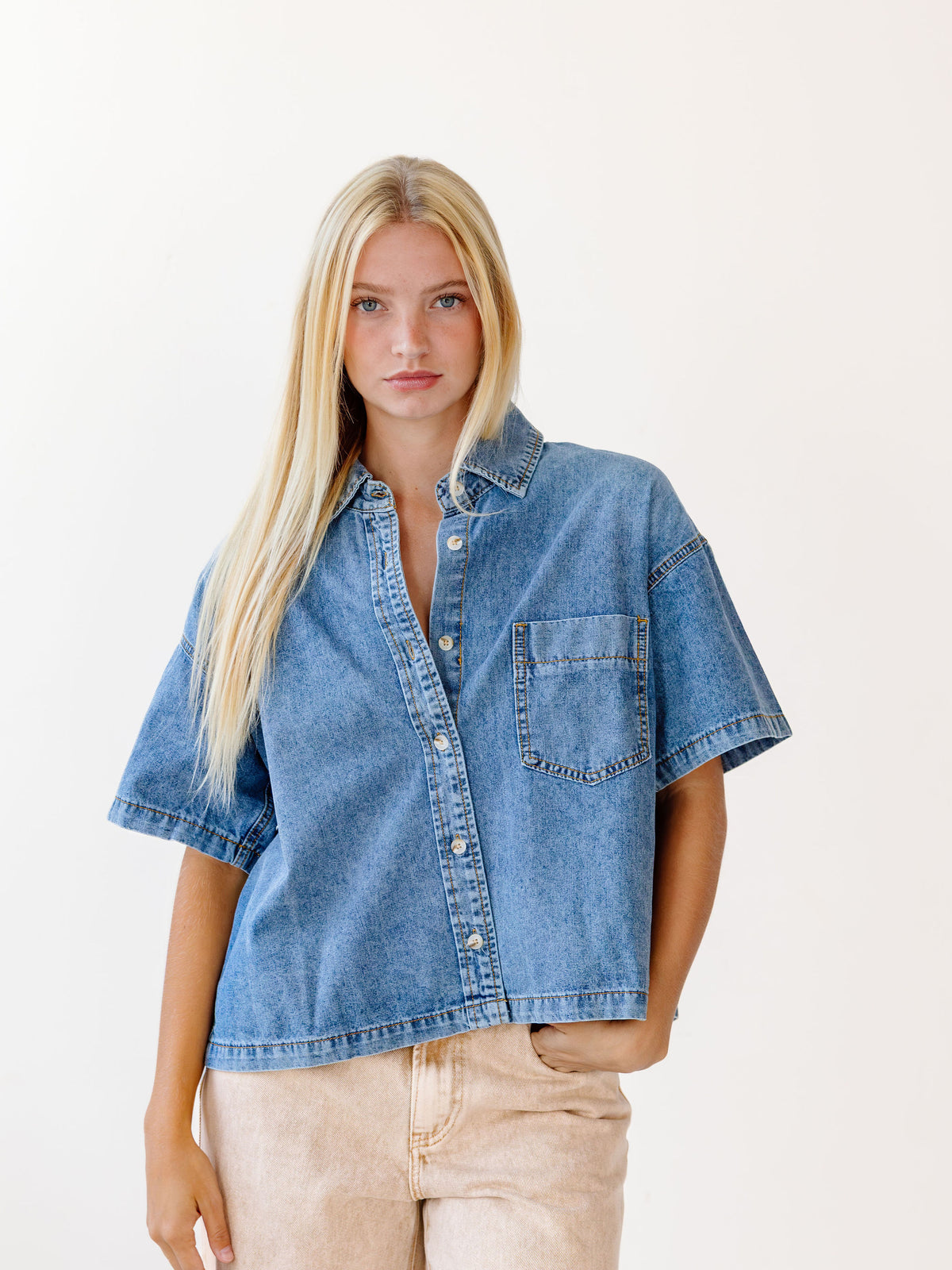 Emily Denim Top
