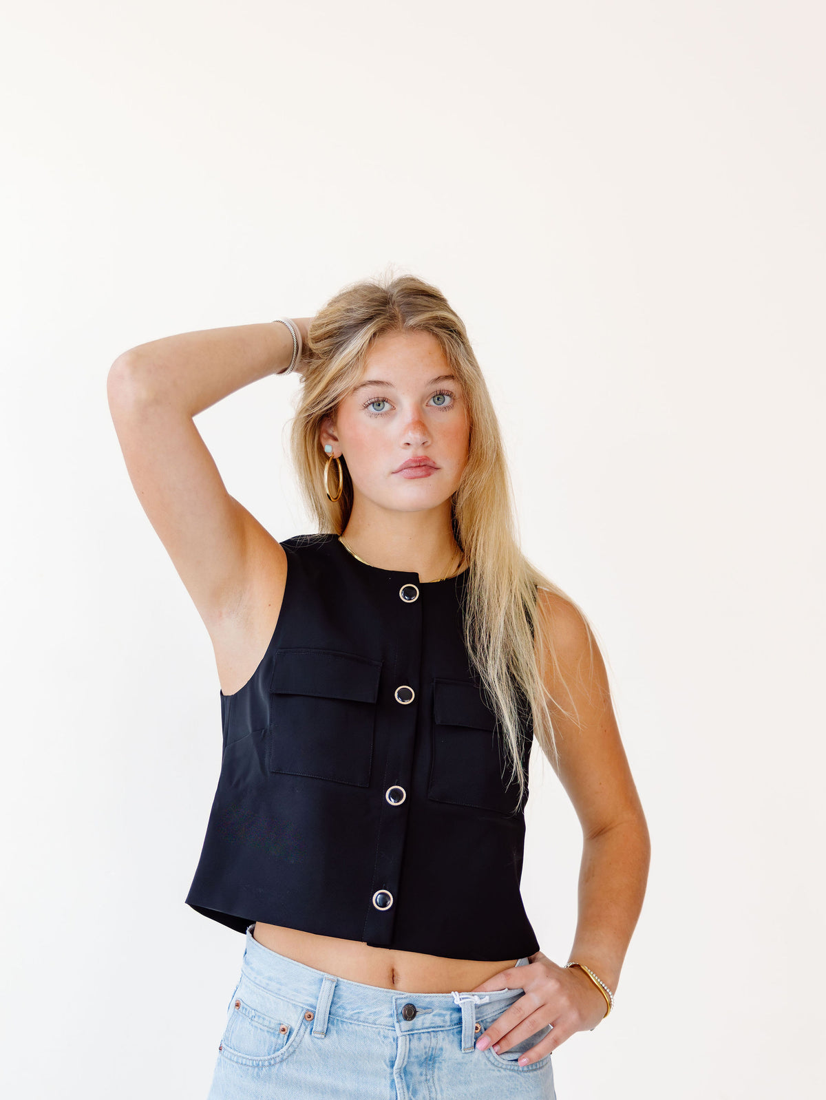 Harry Sleeveless Boxy Top